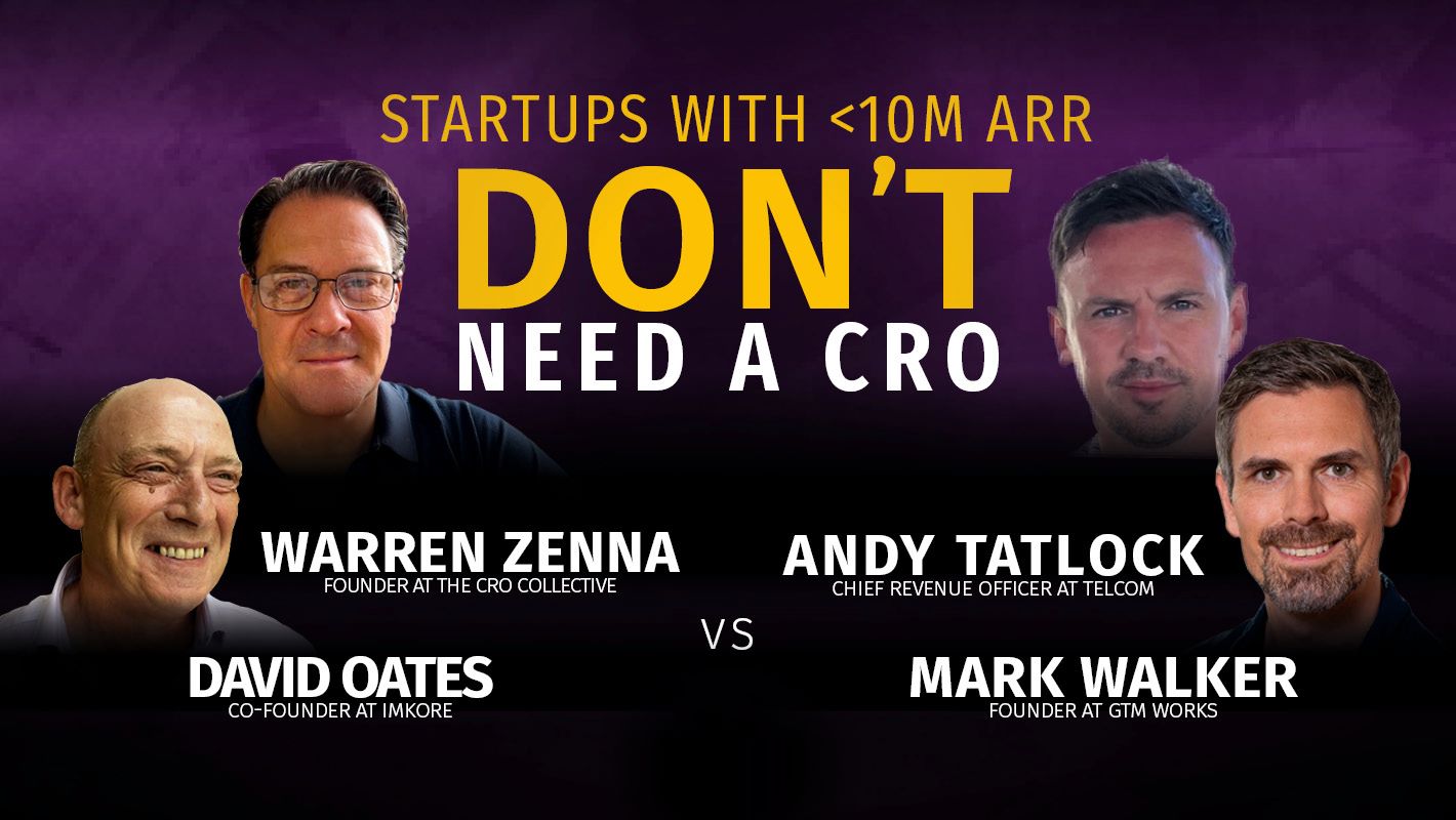 Companies Under 10m ARR Don’t Need a CRO
