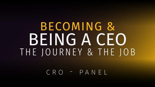 Becoming & being a CEO: The journey & the job